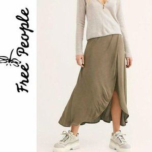 Free People Smoke & Mirrors Army Wrap Maxi Skirt
